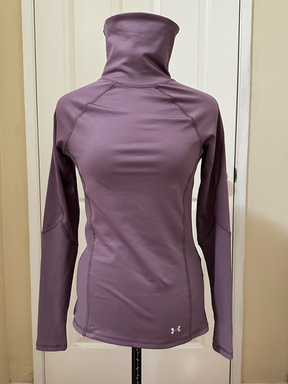 NWT Under Armour Sz XS UA Fleece Lined Ribbed Meridian Cold Weather Funnel Neck